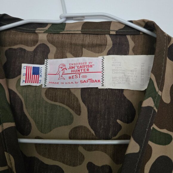 Jim Catfish Hunter SafTbak Men’s Vest Brown/Camo Large - Picture 2 of 9